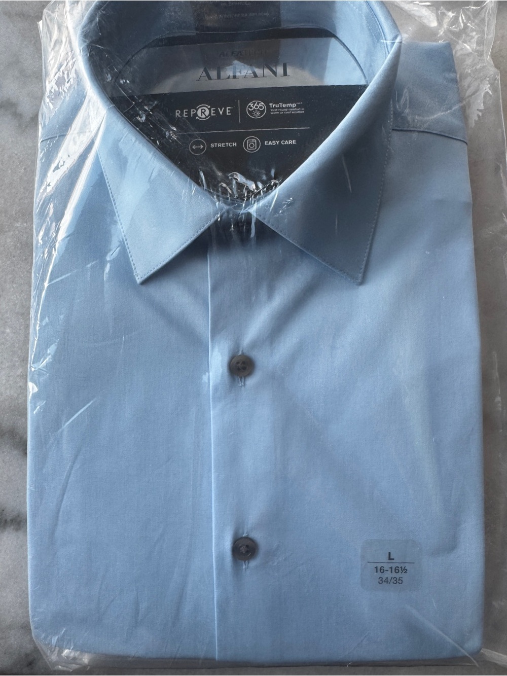 Alfani Light Blue Men's Dress Shirt - Point Collar